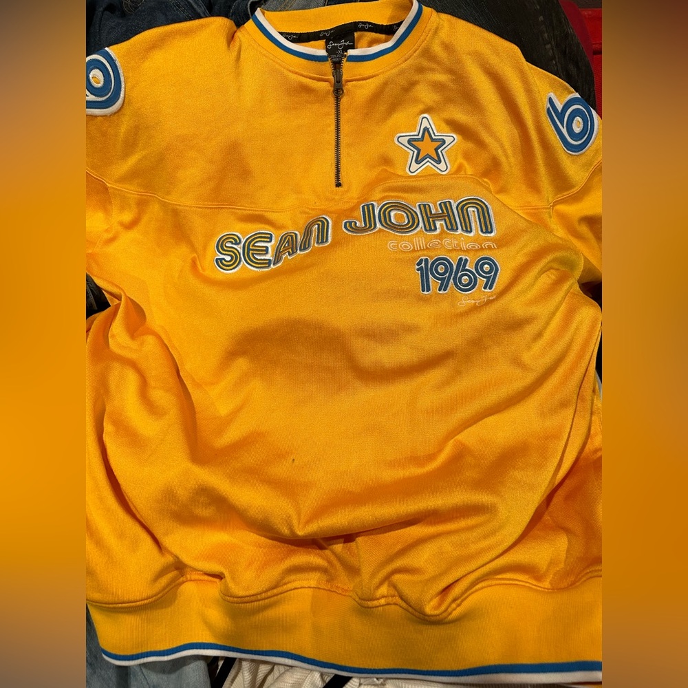 Classic “Sean John”  Diddy clothing brand new yellow shirt.